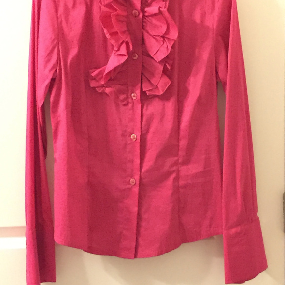 New Pink Italian Ruffles Blouse - Picture 2 of 2